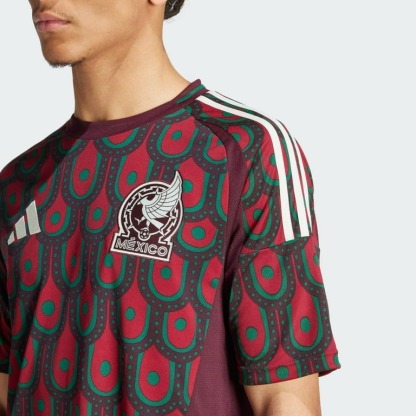 Jersey Playera Adidas de La Seleccion Nacional de Mexico Visitante Tinto Para Hombre（conjunto de 3 piezas）