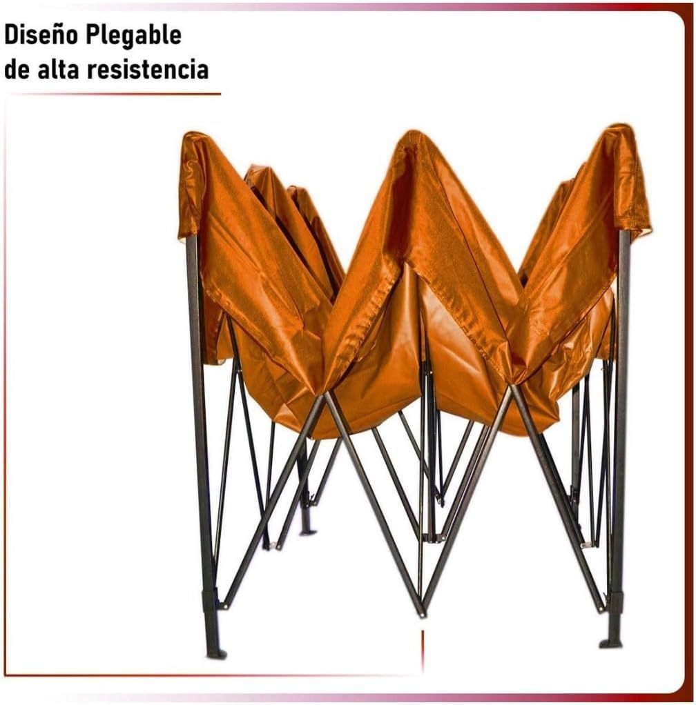 RACK & PACK Carpa 3x3 para Exteriores Lona Jardin Toldo Retractil Estructura de Acero Plegable 3 Ajustes de Altura Impermeabilidad 600D Premium Campismo Facil Armado Fiesta Reunión (Verde)