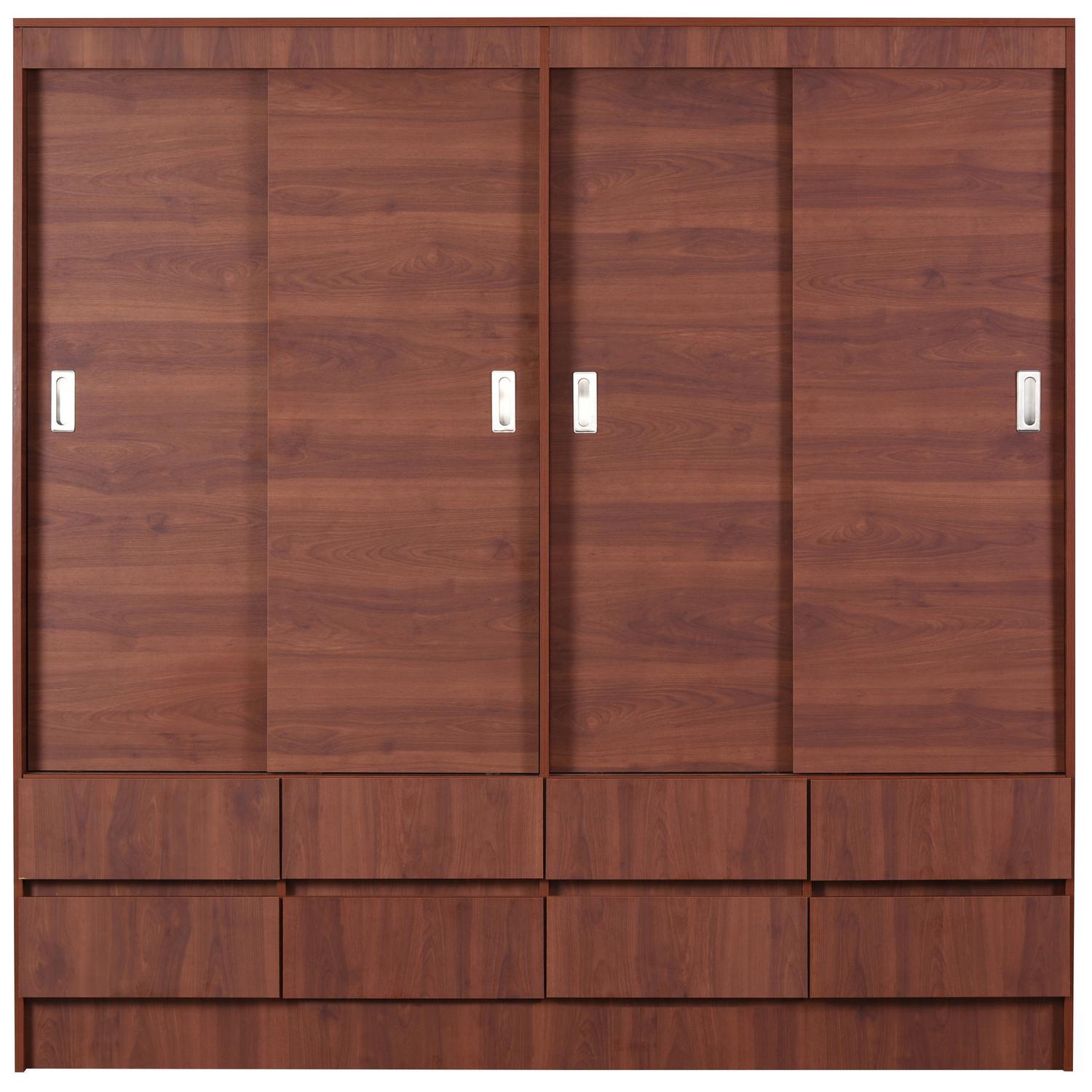 Clóset Maule 4 Puerta(s) 2 Repisa(s) 180x180x51 cm Cerezo