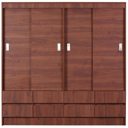 Clóset Maule 4 Puerta(s) 2 Repisa(s) 180x180x51 cm Cerezo