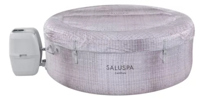 Saluspa Cancún Signature Airjet Spa Con Bañera De Hidromasaj Color Gris