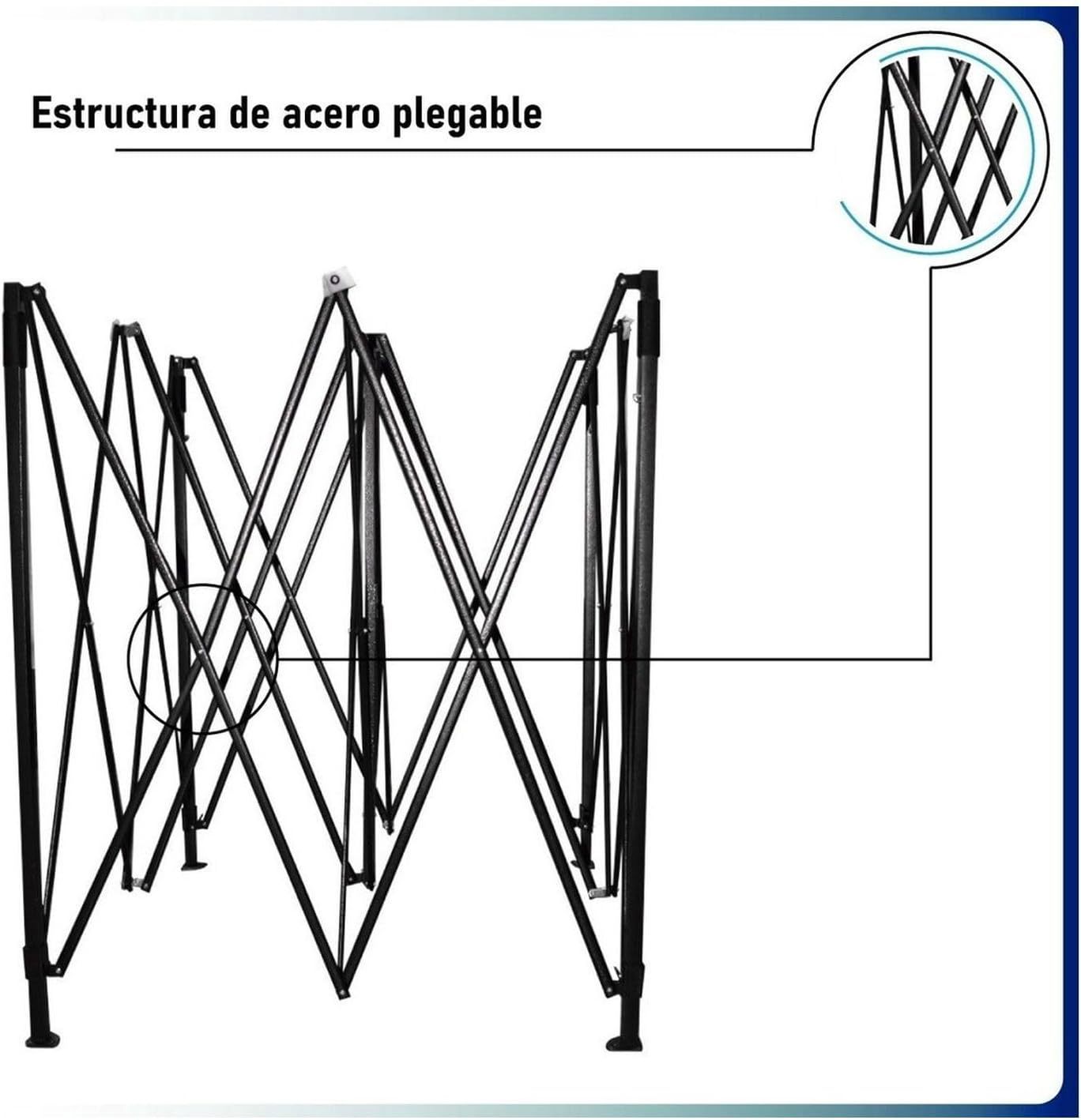 RACK & PACK Carpa 3x3 para Exteriores Lona Jardin Toldo Retractil Estructura de Acero Plegable 3 Ajustes de Altura Impermeabilidad 600D Premium Campismo Facil Armado Fiesta Reunión (Verde)