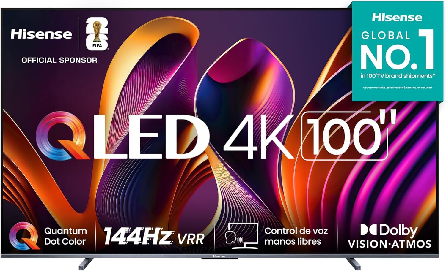 Hisense Television QD6QFM (Modelo 2025) Pantalla 43 Pulgadas,QLED Smart Fire TV UHD 4K,Control Remoto por Voz con Alexa,Escalado AI a 4K,Dolby Vision Atmos, Modo de Juego Plus