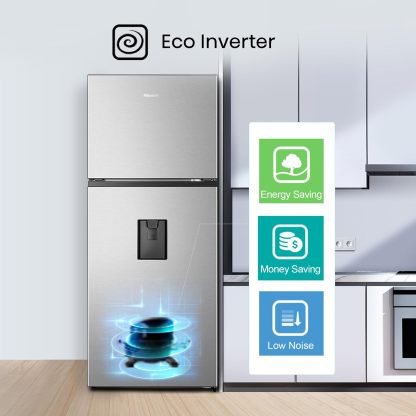 Refrigerador Top Mount Hisense 9 Pies Cúbicos Tecnología No Frost RT90N6WKX2