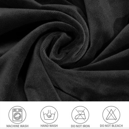 MIFXIN - Fundas de sofá de esquina seccionales de 5 asientos en forma de L, 3 piezas de terciopelo elástico, suave, lavable, protector de sofá para sofás de esquina de 5 plazas (negro)