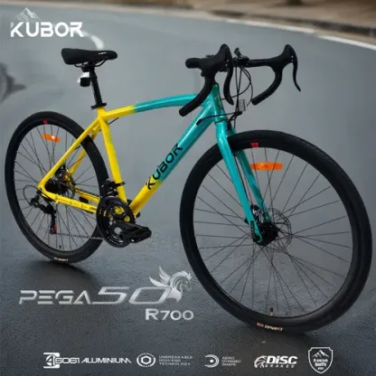 Bicicleta Ruta Rodada 700 Pegaso Kubor Aluminio Carreras Color Azul Tamaño Del Cuadro 53 Cm