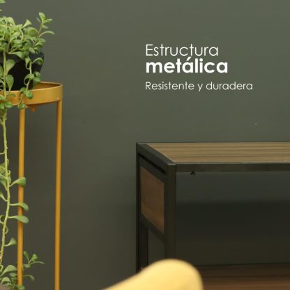 Juego de Comedor Industrial de Madera y Metal | Mesa con Sillas o Bancas | Set para 2 o 4 Personas (4 Sillas - Set para 4 Personas)