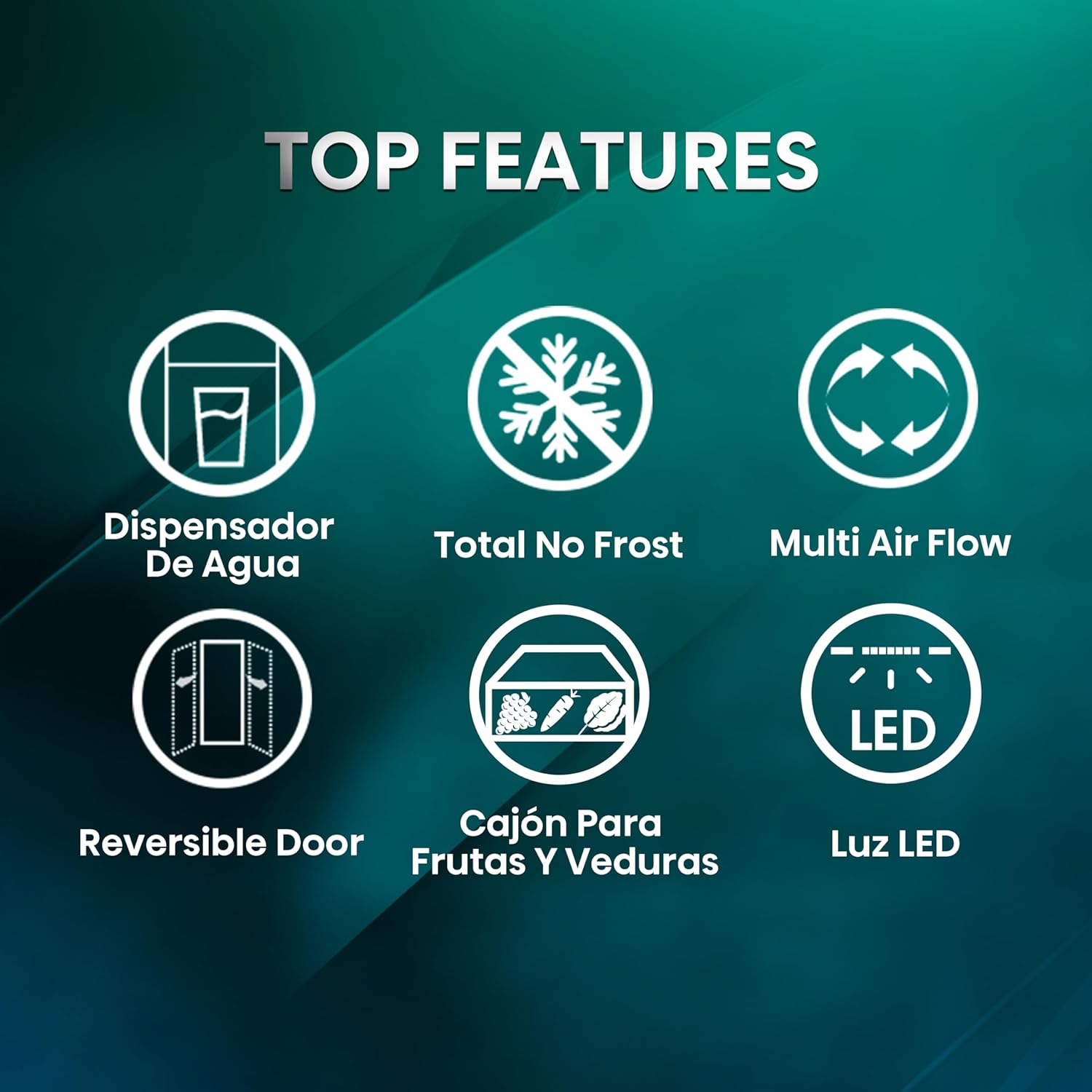 Refrigerador Top Mount Hisense 9 Pies Cúbicos Tecnología No Frost RT90N6WKX2