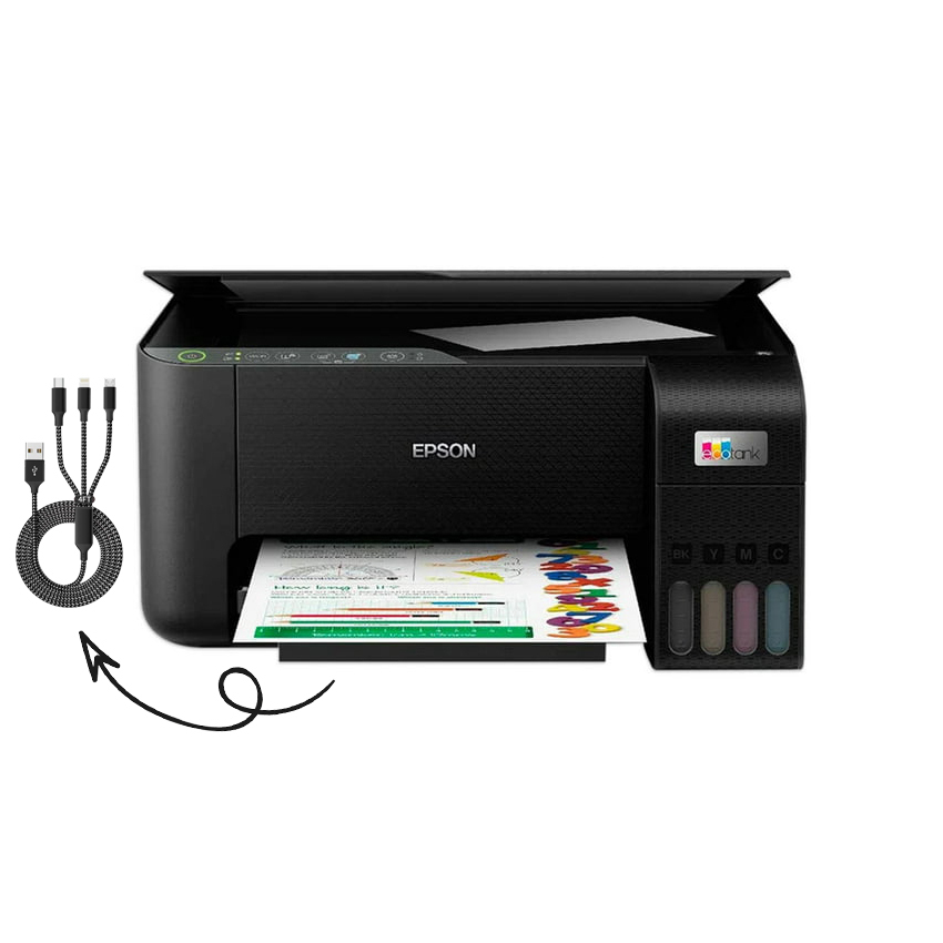 Impresora Multifuncional EPSON L3250, Ecotank, 5 Tintas Continuas T544