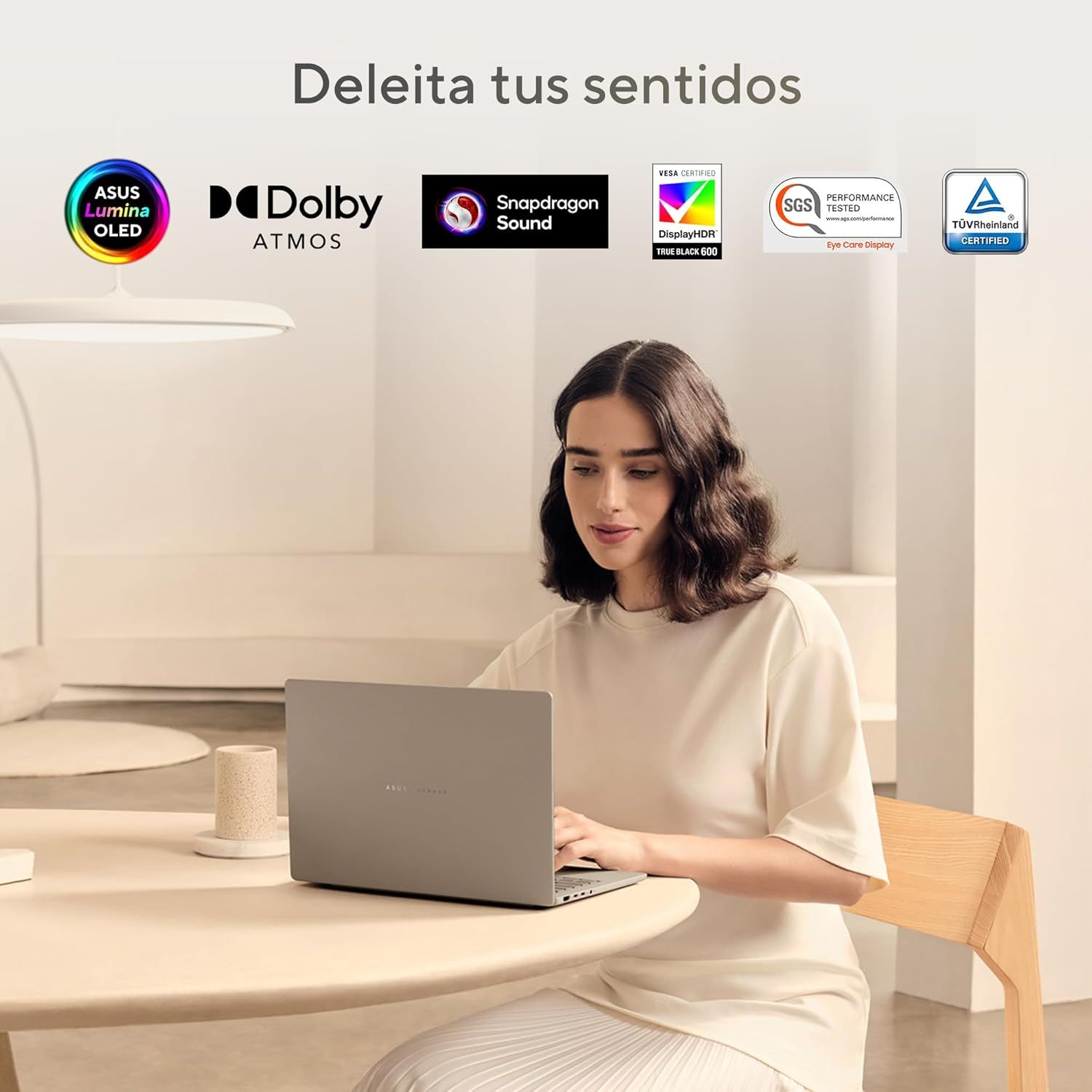 ASUS Laptop Zenbook A14/14 OLED/Snapdragon X X1 26 100/NPU hasta 45 TOPS/16GB RAM/512GB SSD/Cámara FHD con IR/Teclado Retroiluminado en Español/Funda(Garantía y Servicio en México)