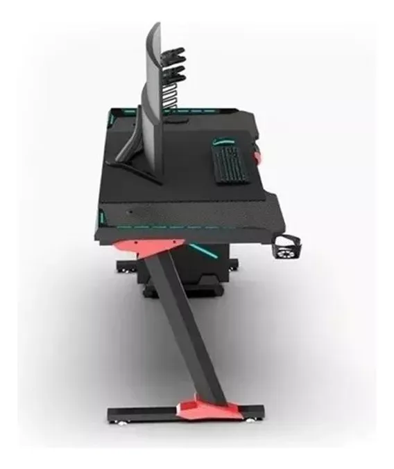 Set Gamer Silla + Escritorio Led Rgb Porta Vasos Reclinable