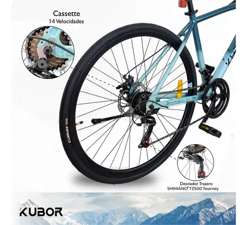 Bicicleta Ruta Rodada 700 Pegaso Kubor Aluminio Carreras Color Azul Tamaño Del Cuadro 53 Cm