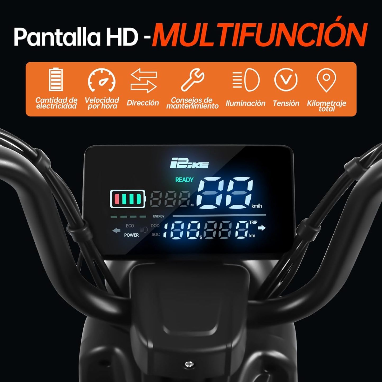 HONEYWHALE KC-Cool Bicicleta Electrica para Adultos, Bicimoto Eléctrica con Alarma, Máxima del Motor 700W, Velocidad Máxima 45KM/H, Autonomía 55-60KM, Baterías de Gran Capacidad 20AH