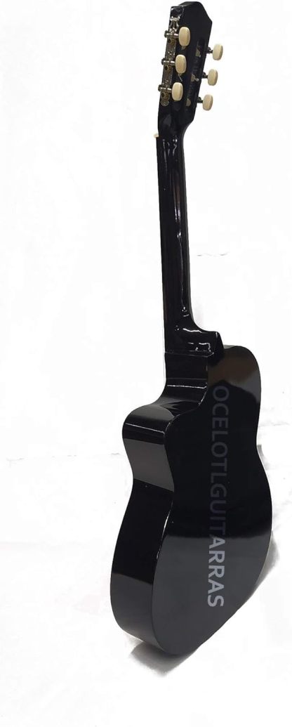 Guitarra Acústica Curva Ocelotl® Paquete Vital De Accesorios (Negro)