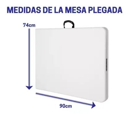 Mesa Plegable Portafolio Plástico 180cm Jardín