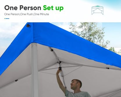 Quictent - Tienda de campaña desplegable de privacidad de 10 x 10 pulgadas con paredes laterales y ventanas ventiladas enrollables, configuración para una persona, fácil refugio para eventos