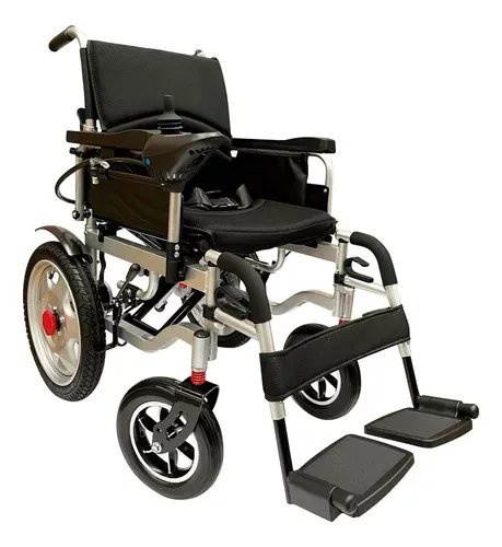 Silla De Ruedas Eléctrica Todo Terreno Neumática Infinity, Plegable, Color Negro, Ambidiestra