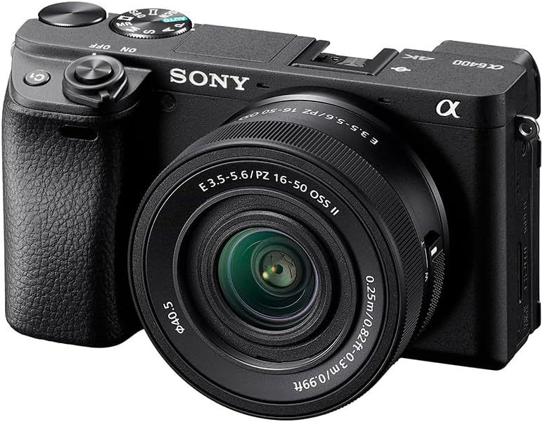 Sony Cámara Alpha 6400 APS-C con Nuevo Lente Zoom 16-50mm Versión 2 con autoenfoque más rápido, Ligero y silencioso