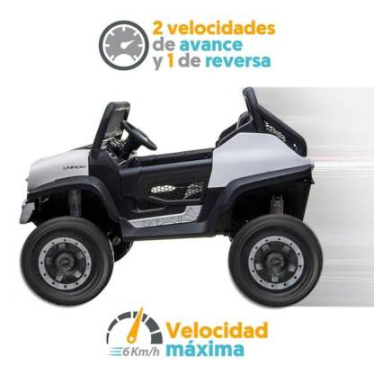 Montable Eléctrico Mercedes Benz Unimog Blanco