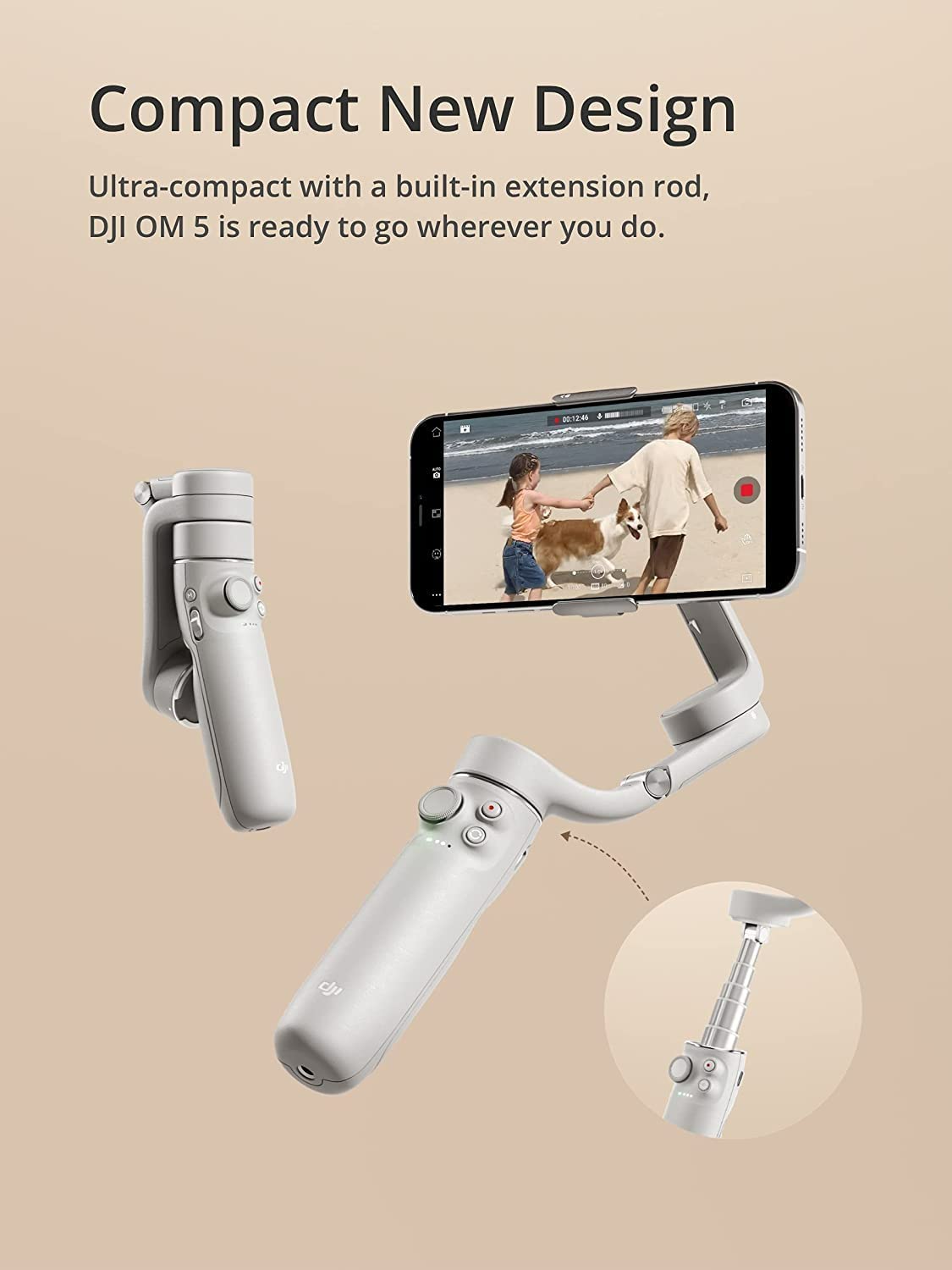 Dji Ronin-SC - Estabilizador de cámara, cardán de Mano de 3 Ejes para cámaras DSLR y sin Espejo, Carga útil de hasta 4.5 Libras, diseño Ligero, filmación cinemática, Color Negro
