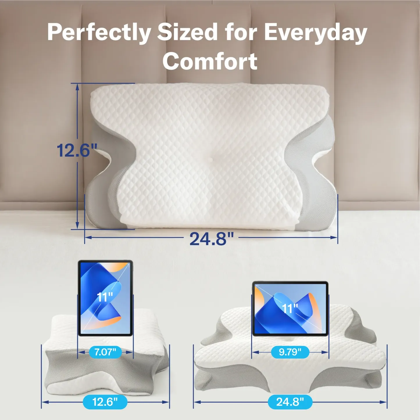 Almohada cervical ergonómica para un sueño confortable
