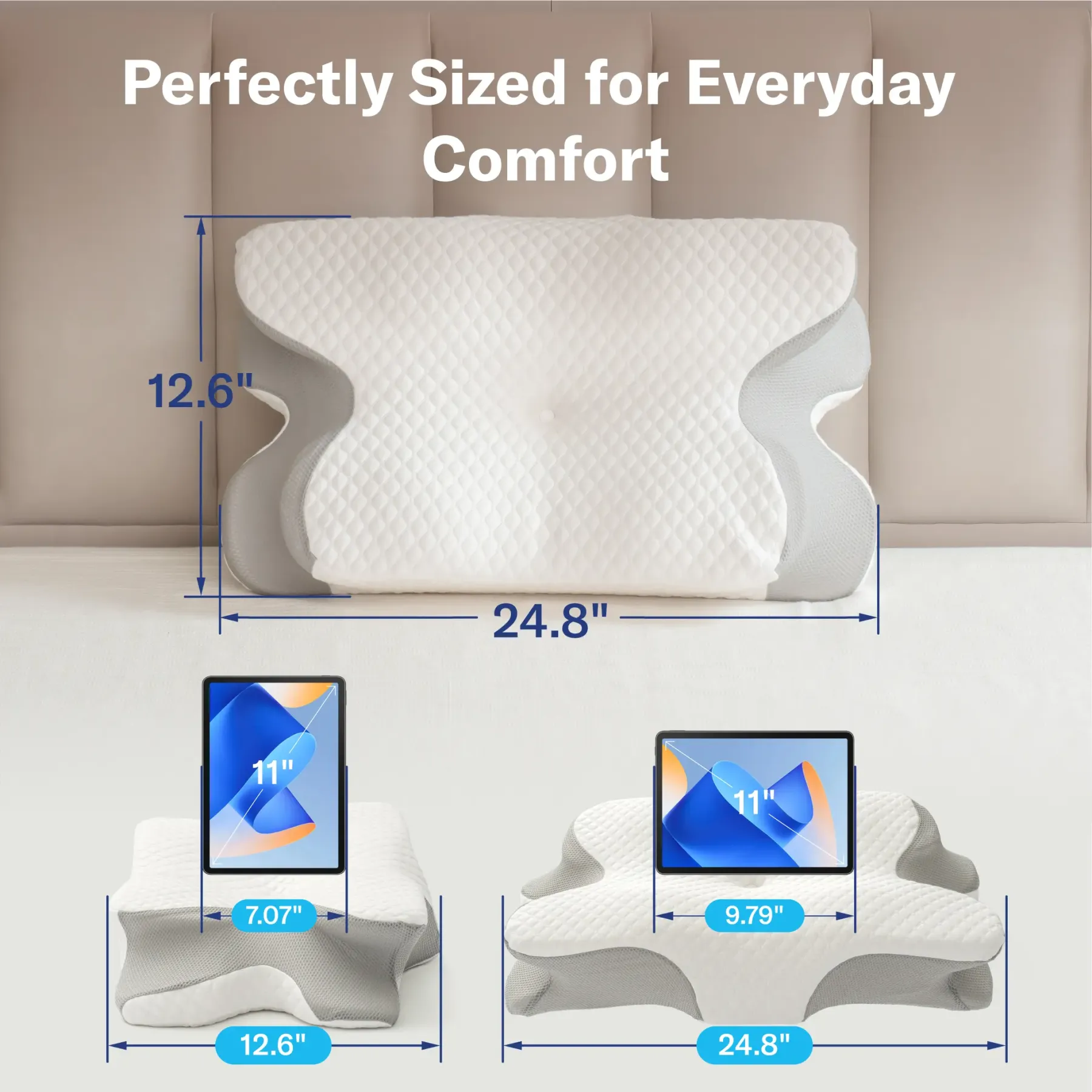 Almohada cervical ergonómica para un sueño confortable