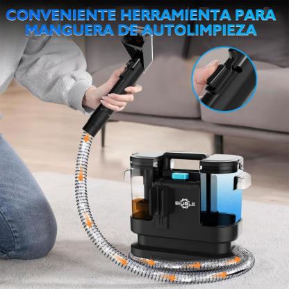 Aspiradora Limpiadora Lava Alfombra Tapicería De Inyección Succión , Máquina De Limpieza De Telas Para Sofá, Alfombra, Cortina Y Cama, Cepillo Profundo, Doble Tanque De Agua, Familias con mascotas