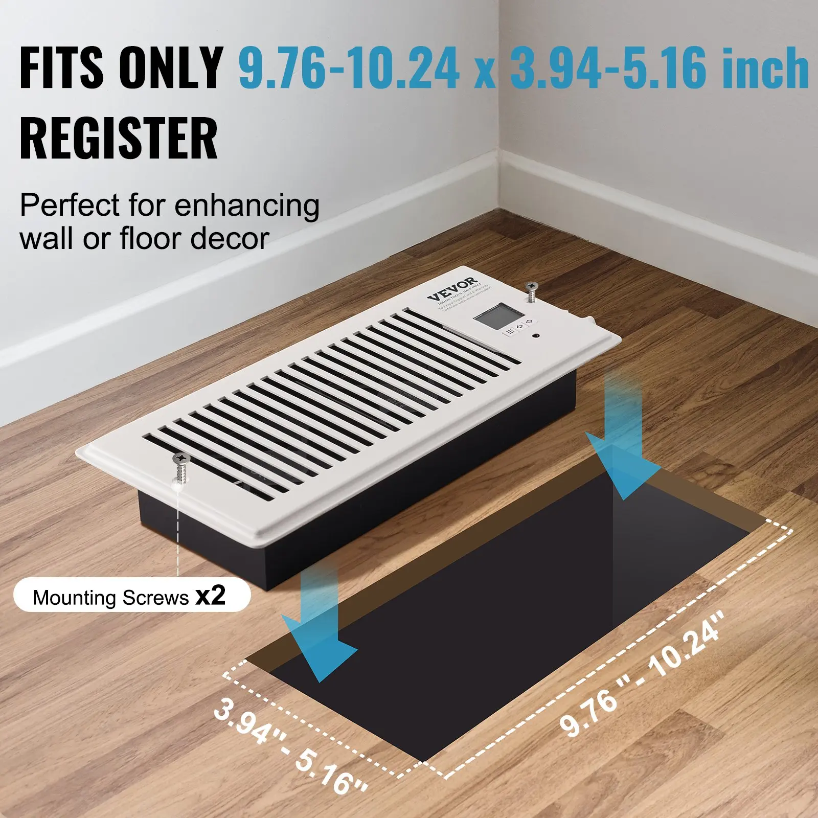 Ventilador de refuerzo silencioso para rejilla de ventilación con control remoto