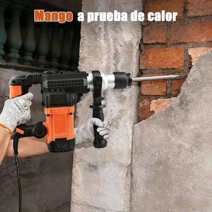 Rotomartillo Eléctrico SDS Plus Industrial, 1050 RPM, Taladro y Cincelador Multifuncional, Herramienta Eléctrica para Construcción