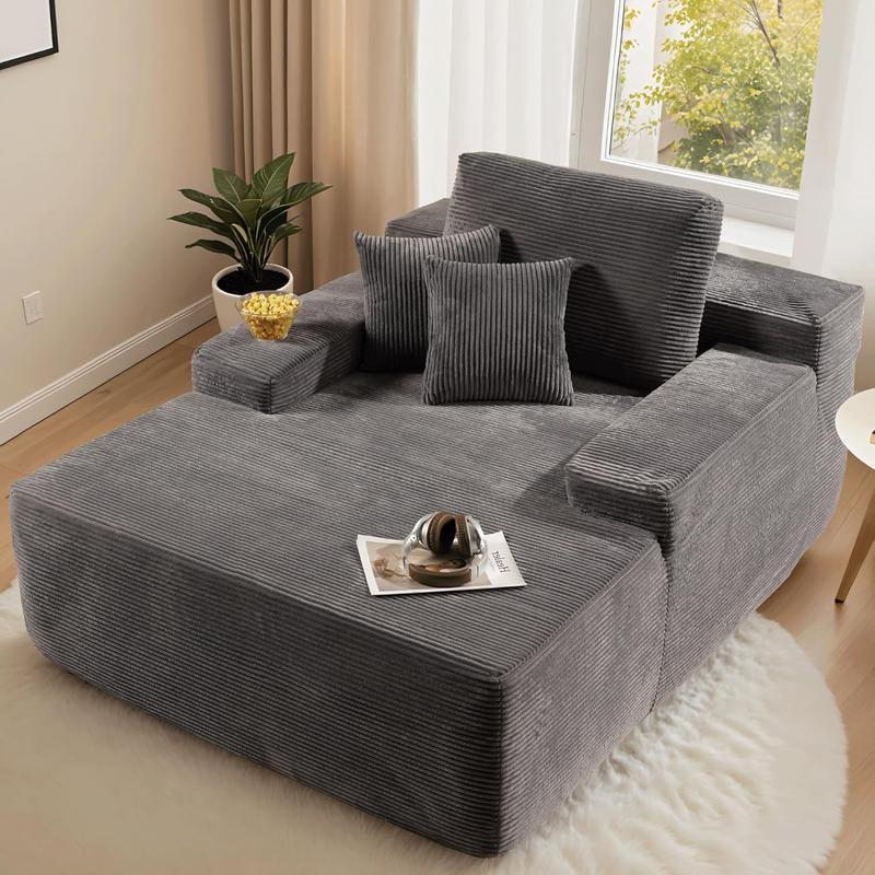 Sillón chaiselongue interior de 67 pulgadas,Sofá cama tapizado de gran tamaño, sofá cama, sillones para leer, sofás de 02