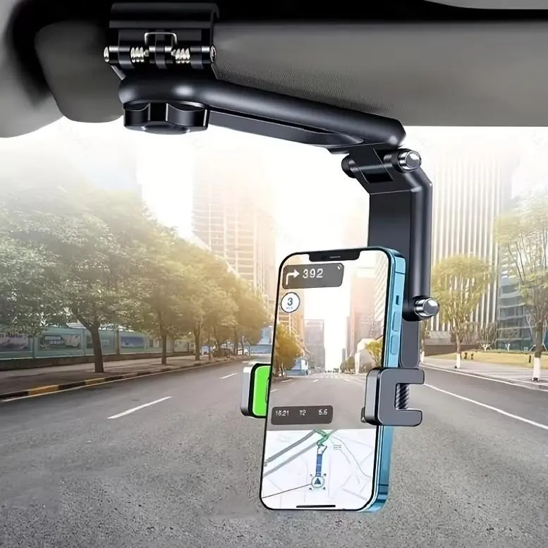 Soporte para teléfono de coche con brazo ajustable y rotación de 360°