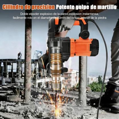 Rotomartillo Eléctrico SDS Plus Industrial, 1050 RPM, Taladro y Cincelador Multifuncional, Herramienta Eléctrica para Construcción
