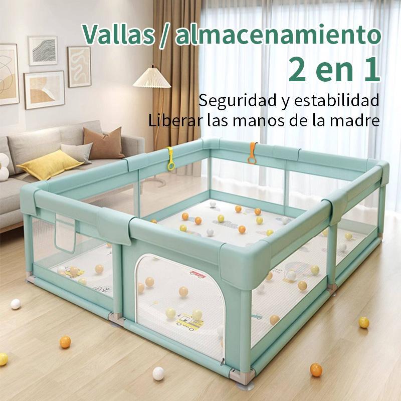 Corral de Juego para Bebé Grande, Parque de Juegos Infantil con Malla Transpirable, Centro de Actividades Seguro para Bebés con Base Antideslizante, Valla de Seguridad para Casa
