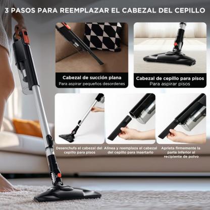 ENCHEN V3 Aspirador, Aspirador vertical y de mano 2 en 1, 650W Succión potente y limpieza conveniente | Succión ultra fuerte, filtración y limpieza de alta eficiencia, caja de polvo de gran capacidad de 1.2L, ligera y duradera para satisfacer las necesida