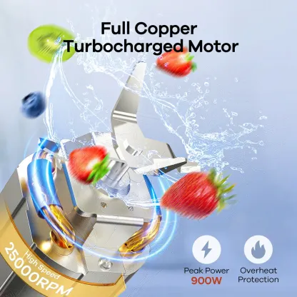 Licuadora profesional para batidos: motor de 1100 W, 25 000 RPM, 8 programas automáticos (fruta congelada, hielo), jarra grande de 64 oz (aprox. 1,9 l), licuadora de encimera 12 en 1, apta para lavavajillas, multifuncional (licuadora, extractor de jugos y