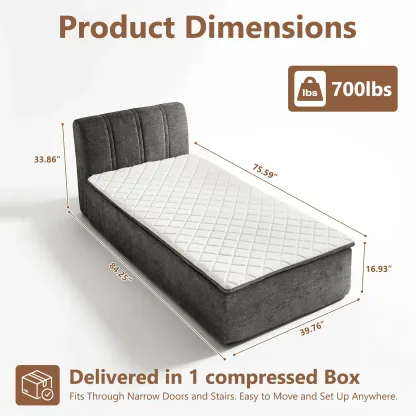 Cama portátil sin huesos, tamaño Queen, sin marco, no requiere montaje.