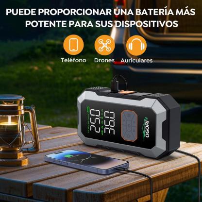 9000A Arrancador De Baterias Portátil Coche Inflador 150psi