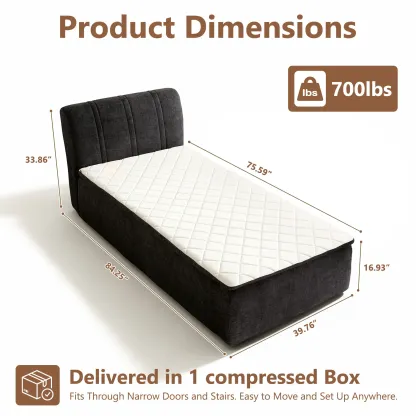 Cama portátil sin huesos, tamaño Queen, sin marco, no requiere montaje.