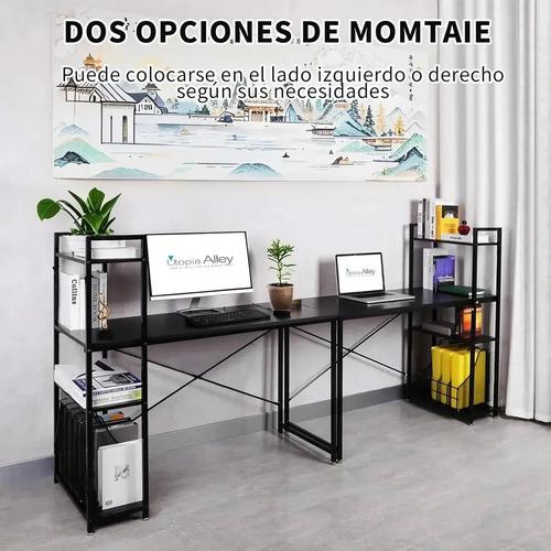 Escritorios Minimalistas Para Computadora 100 Cm ×40 Cm × 100 Cm , Estructura Resistente De Metal, Con Repisas, Mesa Minimalista