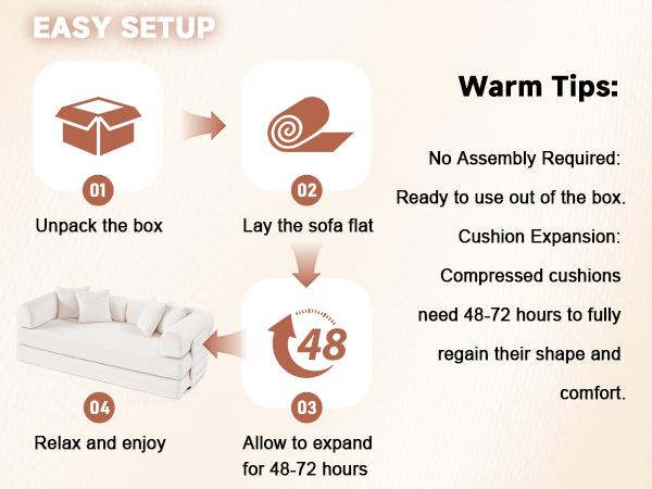 79" Convertible Sleeper Sofa Bed with 4 Pillows, 5-in-1 Corduroy Futon Couch for Small Spaces, Boneless Couch Floor Modular Sofa with Fixed-Shape Frame, For Guest Bed & Kids Play Area with Washable Cover,teddy sofa for Adults,No-Assembly