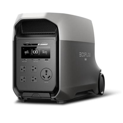 Estación de energía ultraportátil 3, batería LiFePO4 de 3072 Wh, potencia de salida de 3600 W (pico de 7200 W) para el hogar, generador solar para uso doméstico, accesorios de camping, emergencias y respaldo para vehículos recreativos (RV).