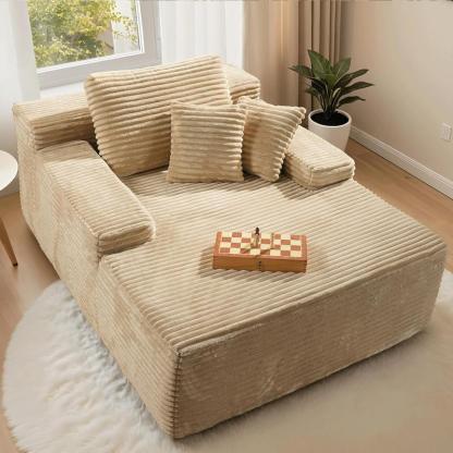 Sillón chaiselongue interior de 67 pulgadas,Sofá cama tapizado de gran tamaño, sofá cama, sillones para leer, sofás de 02