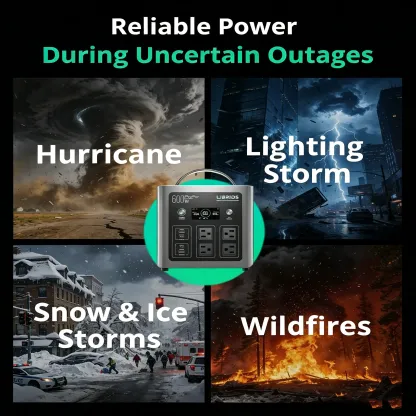 Estación de energía portátil C600 para emergencias y acampada