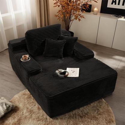 Sillón chaiselongue interior de 67 pulgadas,Sofá cama tapizado de gran tamaño, sofá cama, sillones para leer, sofás de 02