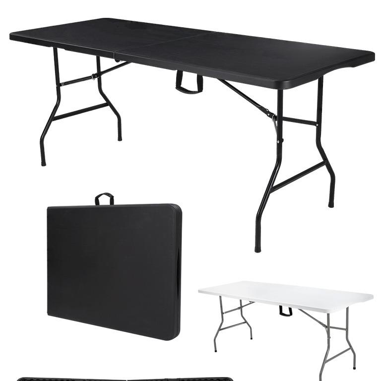 Mesa Plegable Plástico Tipo Portafolio 1.80m Jardín Portátil