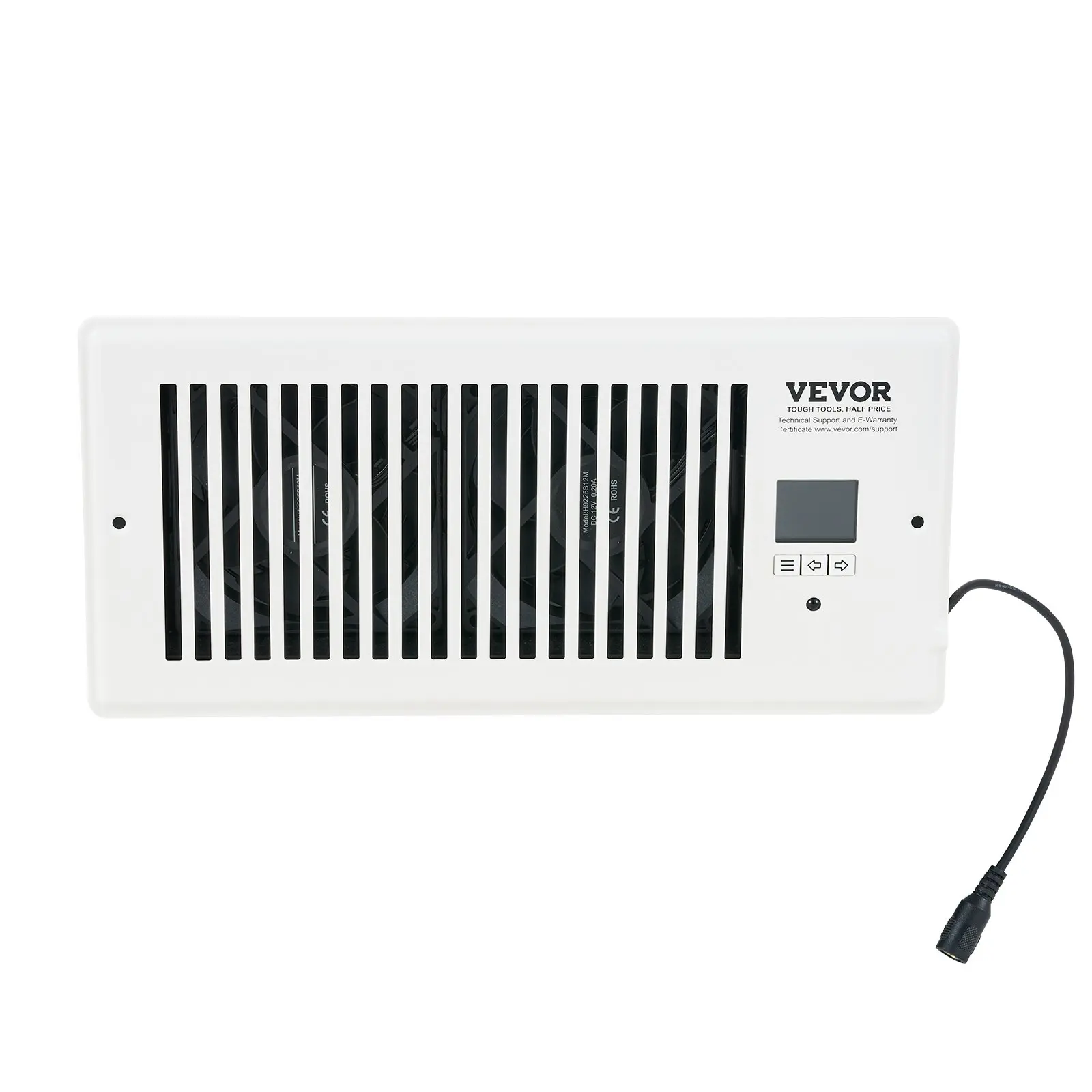 Ventilador de refuerzo silencioso para rejilla de ventilación con control remoto