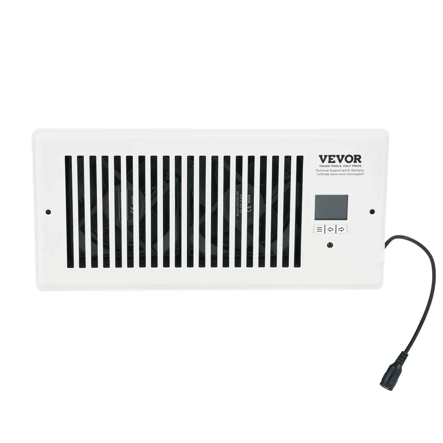 Ventilador de refuerzo silencioso para rejilla de ventilación con control remoto
