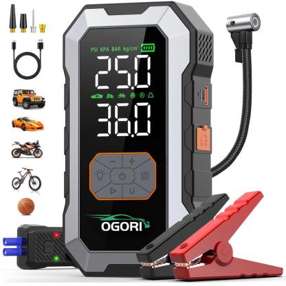 9000A Arrancador De Baterias Portátil Coche Inflador 150psi
