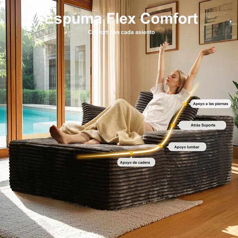 Sillón chaiselongue interior de 67 pulgadas,Sofá cama tapizado de gran tamaño, sofá cama, sillones para leer, sofás de 02