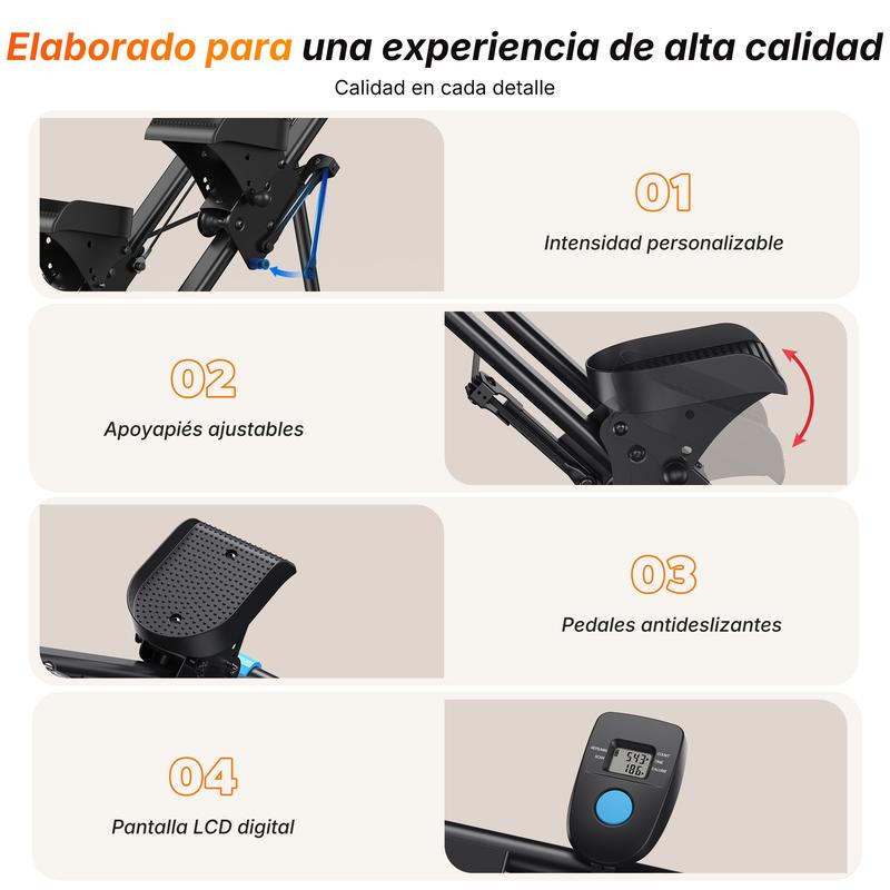 Stepper de Escalera con Manillar Pantalla LCD Capacidad 300LBS Máquina de Ejercicio Climber para Entrenamientos en Casa Equipo de Fitness para Mujeres y Hombres
